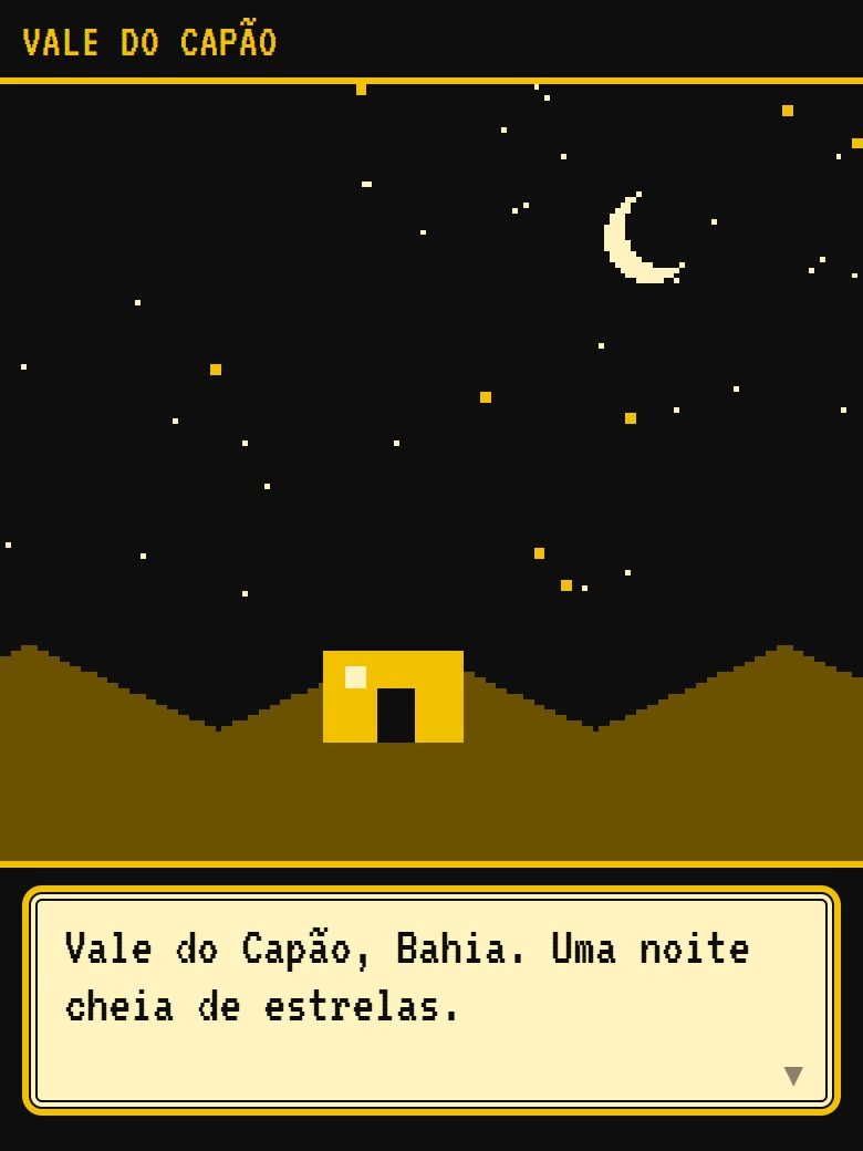 Tela do jogo Astrokdok: noite estrelada no Vale do Capão